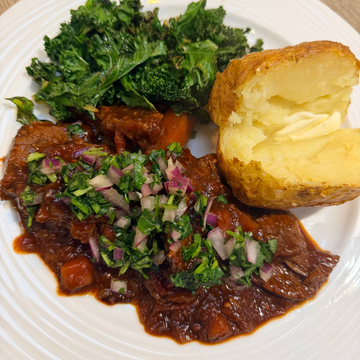 Braised Chilli Brisket with Coriander Salsa
