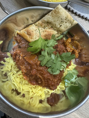 Simple Yet Stunning Lamb Bhuna With Pilau Rice & Garlic Naan Bread