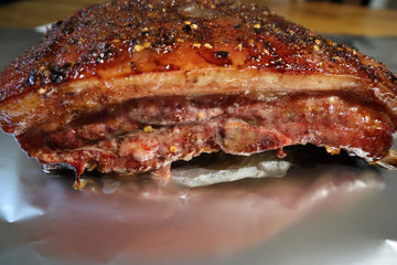 BBQ Pork Belly Marinated in Beer with sticky BBQ sauce