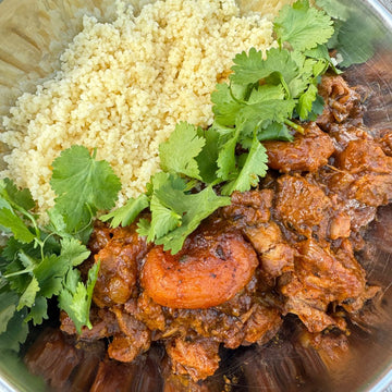 Slow Cooked Moroccan Lamb Tagine served with Couscous