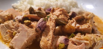 Pistachio Curry using leftover Turkey
