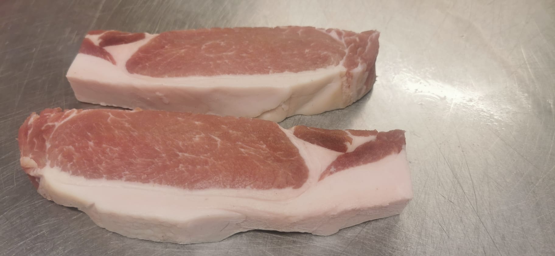 Dry Cured Bacon Steaks (pack of 2, pack weight approx 300 grams)