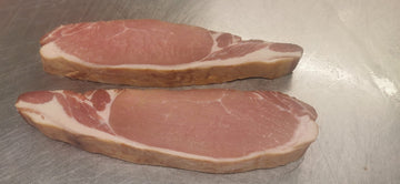 Dry Cured Smoked Bacon Steaks (pack of 2, pack weight approx 300 grams)
