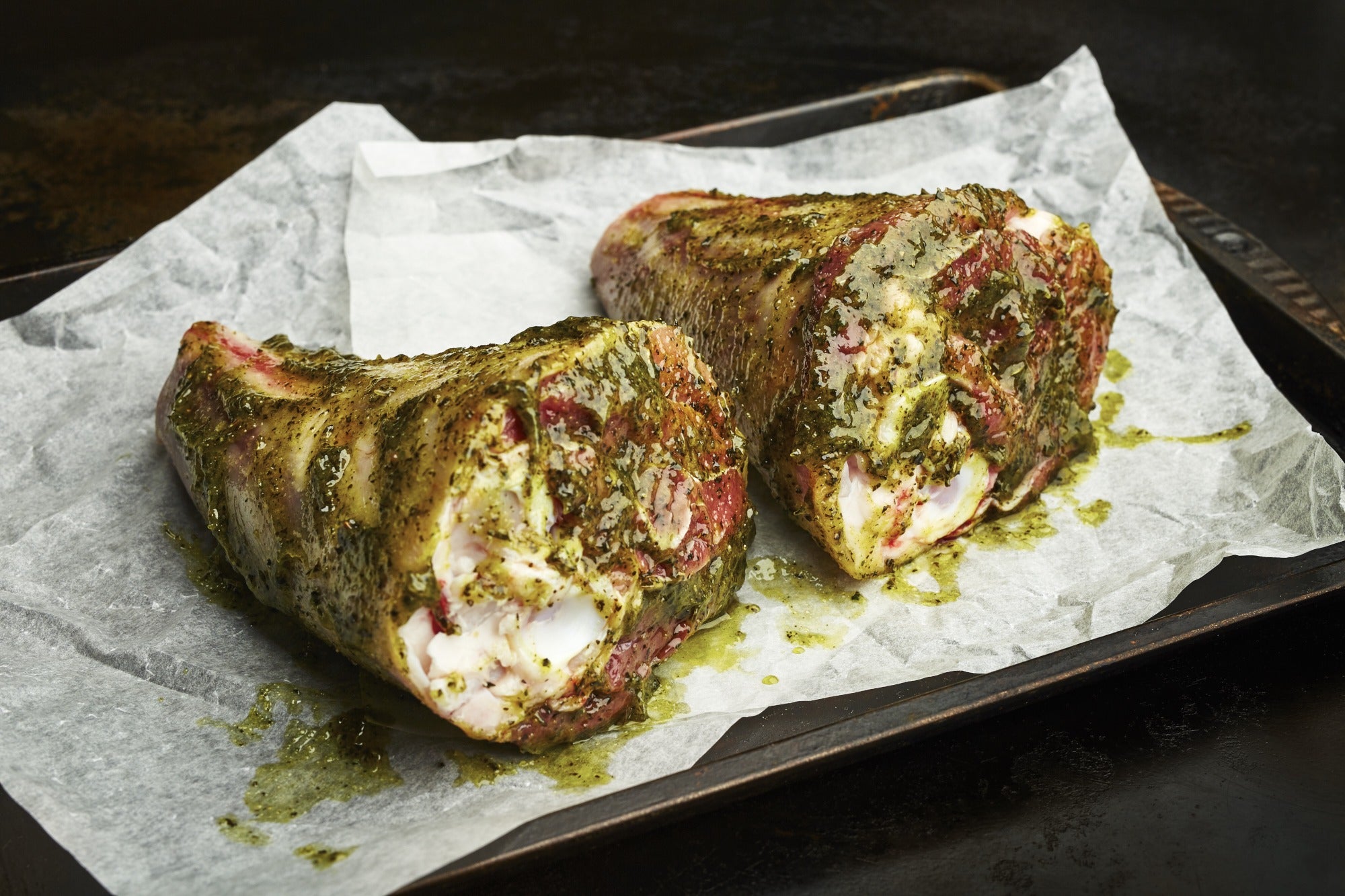 Minted Lamb Shanks (pack of 2 weighing approx 1kg)(may contain traces of celery, milk, mustard, sulphur dioxide and soya)