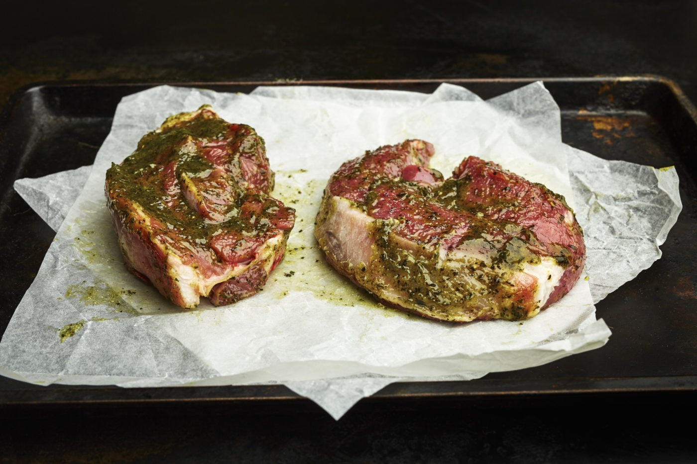 Minted lamb steaks x2