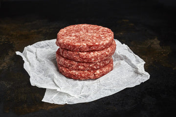 Beef Burgers (pack of 4)(contains gluten, soya and sulphites)
