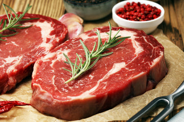 2 x Rib Eye Steaks (pack weight approx 500 grams)